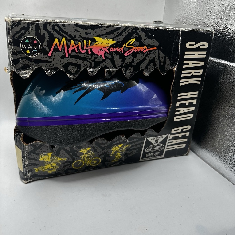 RARE VINTAGE 1990's MAUI & SONS SHARK HEAD GEAR HELMET